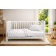 Κατωσέντονο Κούνιας Bebe Whimsical Mountainside 587 White-Pastel Lilac Cotton Dimcol (70x140+15) Με Λάστιχο 1Τεμ