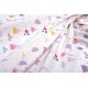 Κατωσέντονο Κούνιας Bebe Whimsical Mountainside 587 White-Pastel Lilac Cotton Dimcol (70x140+15) Με Λάστιχο 1Τεμ