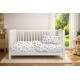 Κατωσέντονο Κούνιας Bebe Foxes 594 White-Pastel Lilac Cotton Dimcol (70x140+15) Με Λάστιχο 1Τεμ