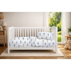 Παπλωματοθήκη Βρεφική Κούνιας Bebe The Floating Zoo 596 White-Blue Cotton Dimcol (120x160) 1Τεμ Παπλωματοθήκη Βρεφική Κούνιας Bebe The Floating Zoo 596 White-Blue Cotton Dimcol (120x160) 1Τεμ