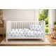 Κατωσέντονο Κούνιας Bebe The Floating Zoo 596 White-Blue Cotton Dimcol (70x140+15) Με Λάστιχο 1Τεμ