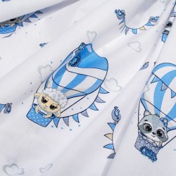 Κατωσέντονο Κούνιας Bebe The Floating Zoo 596 White-Blue Cotton Dimcol (70x140+15) Με Λάστιχο 1Τεμ Κατωσέντονο Κούνιας Bebe The Floating Zoo 596 White-Blue Cotton Dimcol (70x140+15) Με Λάστιχο 1Τεμ