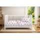 Κατωσέντονο Κούνιας Bebe The Floating Zoo 597 White-Pink Cotton Dimcol (70x140+15) Με Λάστιχο 1Τεμ