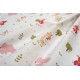 Σεντόνια Βρεφικά Κούνιας Σετ Bebe Happy Safari 712 White-Pink Cotton Dimcol (120x160) 3Τεμ