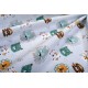 Σεντόνι Λίκνου Bebe Big Cats 28 Light Aqua Cotton Dimcol (80x110) 1Τεμ