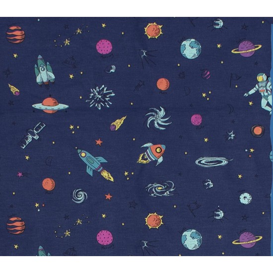 Πάνα-Χασές Bebe Space 189 Blue Cotton Dimcol (80x80) 1Τεμ