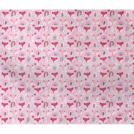 Πάνα-Χασές Bebe Fox 525 Pink Cotton Dimcol (80x80) 1Τεμ