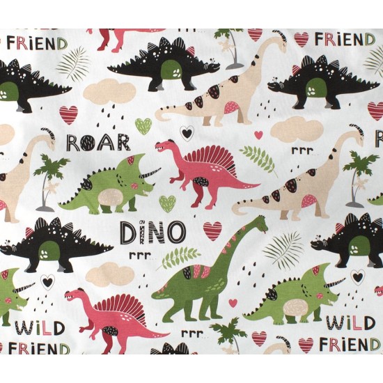 Πάνα-Χασές Bebe Dinosaur 518 Multi Colour Cotton Dimcol (80x80) 1Τεμ