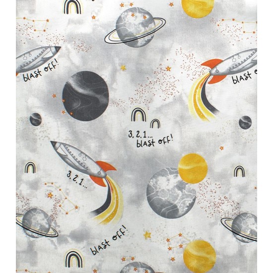Πάνα-Χασές Bebe Spaceship 187 Grey Cotton Dimcol (80x80) 1Τεμ
