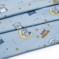 Πάνα-Χασές Bebe Sweet Dreams 551 Sky Blue Cotton Dimcol (80x80) 1Τεμ