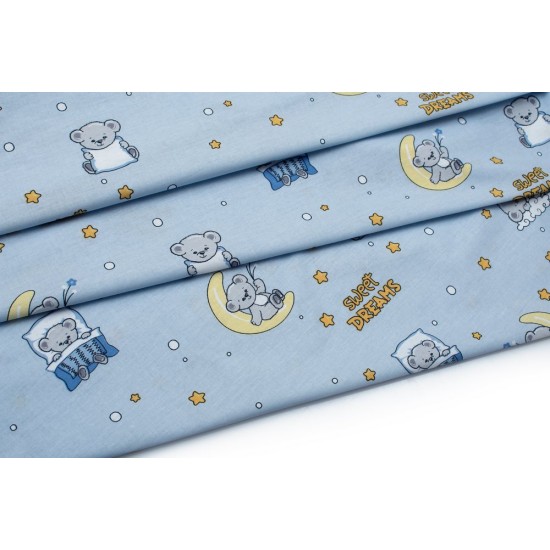Πάνα-Χασές Bebe Sweet Dreams 551 Sky Blue Cotton Dimcol (80x80) 1Τεμ