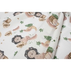 Πάνα Χασέ Bebe Lion 532 Beige Cotton Dimcol (80x80) 1Τεμ