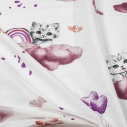 Πάνα Χασέ Bebe Kitten 561 Mauve Cotton Dimcol (80x80) 1Τεμ