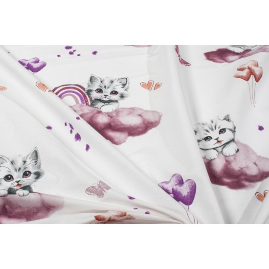 Πάνα Χασέ Bebe Kitten 561 Mauve Cotton Dimcol (80x80) 1Τεμ