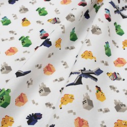 Σεντόνι Λίκνου Bebe Minecraft 565 White-Multi Cotton Dimcol (80x110) 1Τεμ