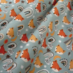 Πάνα Χασέ Bebe Forest Fox 528 Pale Cyan Cotton Dimcol (80x80) 1Τεμ