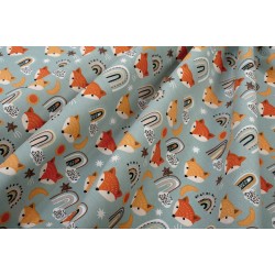 Πάνα Χασέ Bebe Forest Fox 528 Pale Cyan Cotton Dimcol (80x80) 1Τεμ