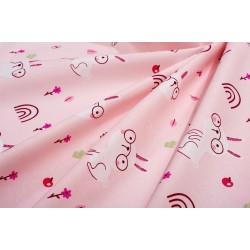 Πάνα Χασέ Bebe Rabbit Garden 585 Pink Cotton Dimcol (80x80) 1Τεμ Πάνα Χασέ Bebe Rabbit Garden 585 Pink Cotton Dimcol (80x80) 1Τεμ