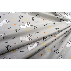 Πάνα Χασέ Bebe Rabbit Garden 586 Grey Cotton Dimcol (80x80) 1Τεμ