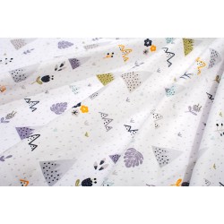 Πάνα Χασέ Bebe Whimsical Mountainside 588 White-Grey Cotton Dimcol (80x80) 1Τεμ