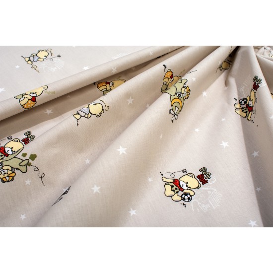 Πάνα Χασέ Bebe Bear's Playtime 592 Beige Cotton Dimcol (80x80) 1Τεμ