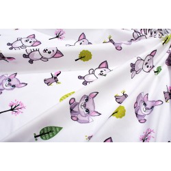 Πάνα Χασέ Bebe Foxes 594 White-Pastel Lilac Cotton Dimcol (80x80) 1Τεμ Πάνα Χασέ Bebe Foxes 594 White-Pastel Lilac Cotton Dimcol (80x80) 1Τεμ