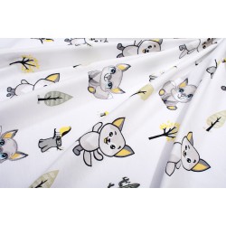 Πάνα Χασέ Bebe Foxes 595 White-Grey Cotton Dimcol (80x80) 1Τεμ Πάνα Χασέ Bebe Foxes 595 White-Grey Cotton Dimcol (80x80) 1Τεμ