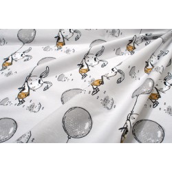 Πάνα Χασέ Bebe Floating Bunny 715 Grey Cotton Dimcol (80x80) 1Τεμ