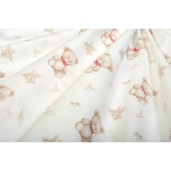 Πάνα Χασέ Baby Newborn Bear 716 White-Beige Cotton Dimcol (80x80) 1Τεμ Πάνα Χασέ Baby Newborn Bear 716 White-Beige Cotton Dimcol (80x80) 1Τεμ