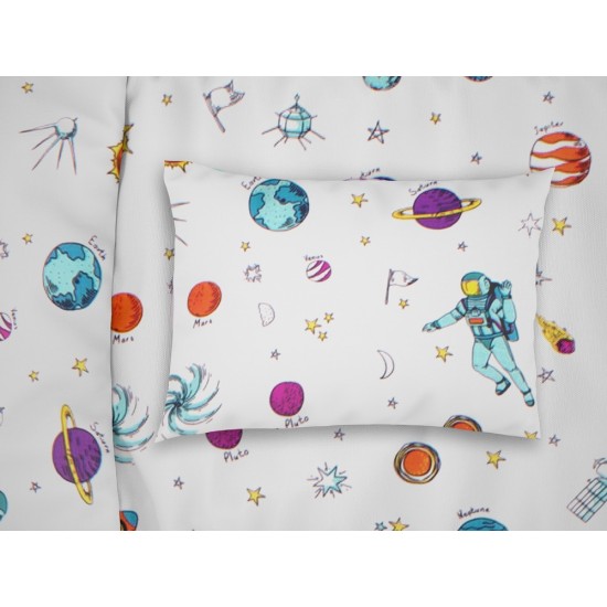 Μαξιλαροθήκη Βρεφική Κούνιας Bebe Space 188 White Cotton Dimcol (35x45) 1Τεμ
