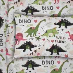 Μαξιλαροθήκη Βρεφική Κούνιας Bebe Dinosaur 518 Multi Colour Cotton Dimcol (35x45) 1Τεμ Μαξιλαροθήκη Βρεφική Κούνιας Bebe Dinosaur 518 Multi Colour Cotton Dimcol (35x45) 1Τεμ