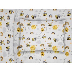 Μαξιλαροθήκη Βρεφική Κούνιας Bebe Honey Bee 545 White-Yellow Cotton Dimcol (35x45) 1Τεμ Μαξιλαροθήκη Βρεφική Κούνιας Bebe Honey Bee 545 White-Yellow Cotton Dimcol (35x45) 1Τεμ