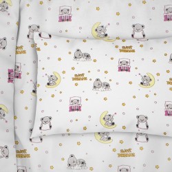 Μαξιλαροθήκη Βρεφική Κούνιας Bebe Sweet Dreams 553 White-Pink Cotton Dimcol (35x45) 1Τεμ