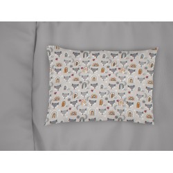 Μαξιλαροθήκη Κούνιας Bebe Forest Fox 527 Grey Cotton Dimcol (35x45) 1Τεμ Μαξιλαροθήκη Κούνιας Bebe Forest Fox 527 Grey Cotton Dimcol (35x45) 1Τεμ
