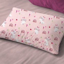 Μαξιλαροθήκη Βρεφική Κούνιας Bebe Rabbit Garden 585 Pink Cotton Dimcol (35x45) 1Τεμ Μαξιλαροθήκη Βρεφική Κούνιας Bebe Rabbit Garden 585 Pink Cotton Dimcol (35x45) 1Τεμ