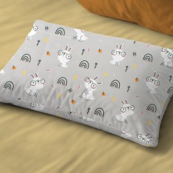 Μαξιλαροθήκη Βρεφική Κούνιας Bebe Rabbit Garden 586 Grey Cotton Dimcol (35x45) 1Τεμ Μαξιλαροθήκη Βρεφική Κούνιας Bebe Rabbit Garden 586 Grey Cotton Dimcol (35x45) 1Τεμ