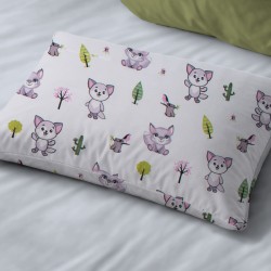 Μαξιλαροθήκη Βρεφική Κούνιας Bebe Foxes 594 White-Pastel Lilac Cotton Dimcol (35x45) 1Τεμ Μαξιλαροθήκη Βρεφική Κούνιας Bebe Foxes 594 White-Pastel Lilac Cotton Dimcol (35x45) 1Τεμ