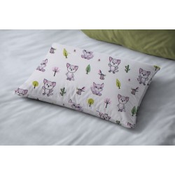 Μαξιλαροθήκη Βρεφική Κούνιας Bebe Foxes 594 White-Pastel Lilac Cotton Dimcol (35x45) 1Τεμ Μαξιλαροθήκη Βρεφική Κούνιας Bebe Foxes 594 White-Pastel Lilac Cotton Dimcol (35x45) 1Τεμ