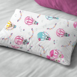 Μαξιλαροθήκη Βρεφική Κούνιας Bebe The Floating Zoo 597 White-Pink Cotton Dimcol (35x45) 1Τεμ Μαξιλαροθήκη Βρεφική Κούνιας Bebe The Floating Zoo 597 White-Pink Cotton Dimcol (35x45) 1Τεμ