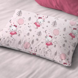 Μαξιλαροθήκη Βρεφική Κούνιας Bebe Ballerina Bear 598 Pink Cotton Dimcol (35x45) 1Τεμ