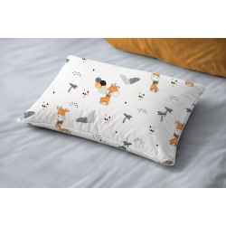 Μαξιλαροθήκη Βρεφική Κούνιας Bebe Giraffe 599 White-Orange Cotton Dimcol (35x45) 1Τεμ