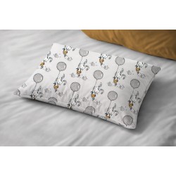 Μαξιλαροθήκη Βρεφική Κούνιας Bebe Floating Bunny 715 Grey Cotton Dimcol (35x45) 1Τεμ