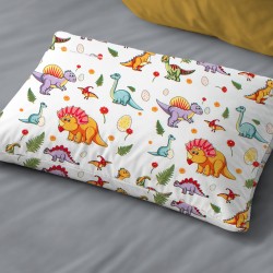 Μαξιλαροθήκη Βρεφική Κούνιας Bebe Dinosaur 520 White-Orange Cotton Dimcol (35x45) 1Τεμ Μαξιλαροθήκη Βρεφική Κούνιας Bebe Dinosaur 520 White-Orange Cotton Dimcol (35x45) 1Τεμ