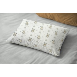 Μαξιλαροθήκη Βρεφική Κούνιας Baby Newborn Bear 717 White-Grey Cotton Dimcol (35x45) 1Τεμ Μαξιλαροθήκη Βρεφική Κούνιας Baby Newborn Bear 717 White-Grey Cotton Dimcol (35x45) 1Τεμ