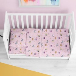 Κατωσέντονο Κούνιας Bebe Sweet Dreams 550 Pink Cotton Dimcol (70x140+15) Με Λάστιχο 1Τεμ