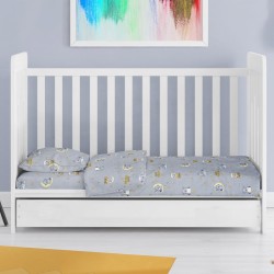 Κατωσέντονο Κούνιας Bebe Sweet Dreams 552 Grey Cotton Dimcol (70x140+15) Με Λάστιχο 1Τεμ