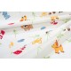 Κατωσέντονο Κούνιας Bebe Forest Animals 570 White-Sky Blue Cotton Dimcol (70x140+15) Με Λάστιχο 1Τεμ