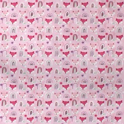 Σεντόνι Λίκνου Bebe Fox 525 Pink Cotton Dimcol (80x110) 1Τεμ