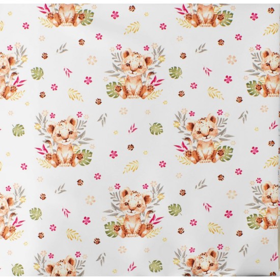 Σεντόνι Λίκνου Bebe Lion Cub 530 Beige Cotton Dimcol (80x110) 1Τεμ