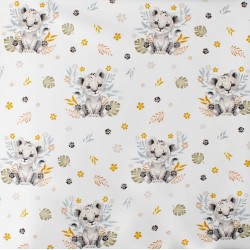 Σεντόνι Λίκνου Bebe Lion Cub 531 Grey Cotton Dimcol (80x110) 1Τεμ